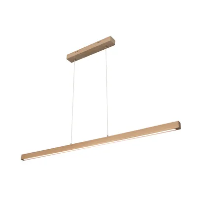 Smal lampa wisząca led zintegrowany 18w dąb olejowany ściemniacz dotykowy 1509774