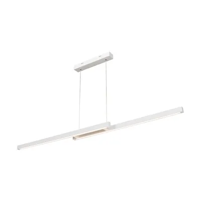 Smal podwójna lampa wisząca led zintegrowany 2862lm 3000k 28,5w białe drewno bukowe ściemniacz dotykowy 1529642
