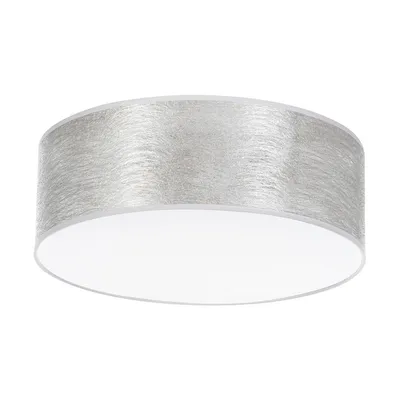 Lampa sufitowa nevoa 3xe27 max.25w biały metal/srebrny klosz z tkaniny 47933802