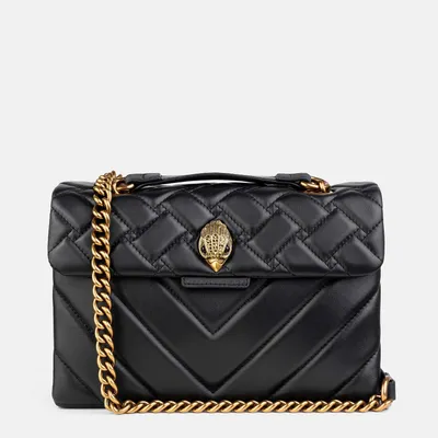 Torebka KURT GEIGER LEATHER KENSINGTON X BAG Czarna