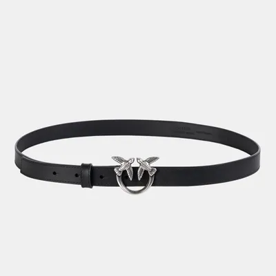 PINKO Pasek Love Berrry H2 Belt Vitello czarny