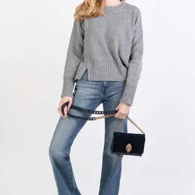 Pinko sweter szary oversize Armadillo