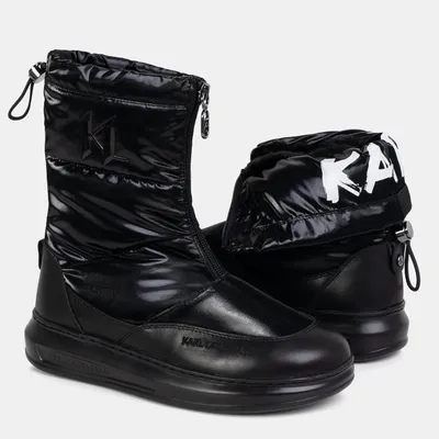 Karl Lagerfeld śniegowce Kapri Kosi czarne KL44573