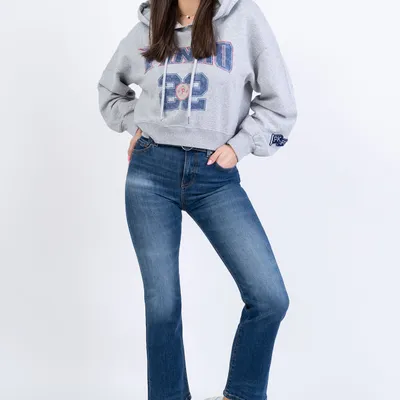 PINKO Jeansy z paskiem cropped fit niebieskie Brenda 7