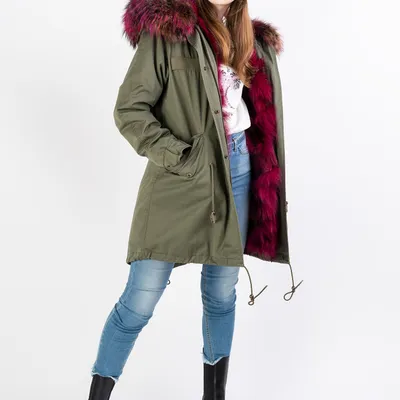 Milestone kurtka parka obszyta naturalnym futrem z lisa Alison