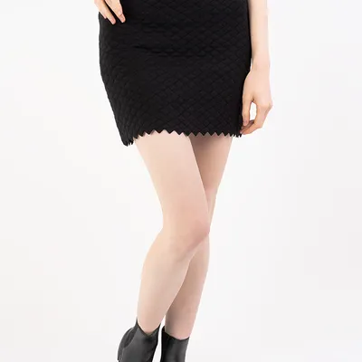 PINKO Spódnica mini czarna z gumką MORELLINO
