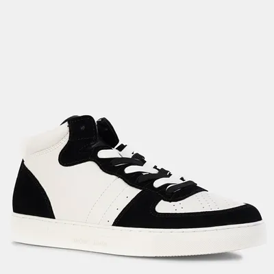 Emporio Armani Sneakersy białe z czarnym akcentem X4Z119 XN777 N814