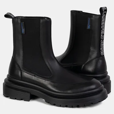 Karl Lagerfeld czarne sztyblety męskie Brooke Kl Jeans Gore Boot