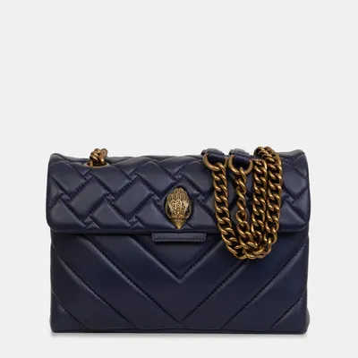 Kurt Geiger torebka na ramię Leather Kensington Bag Navy 3586284109