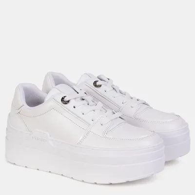Białe skórzane sneakersy PINKO Greta 01