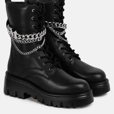 Karl Lagerfeld buty z łańcuchem KOMBAT KC Hi Lace Chain czarne