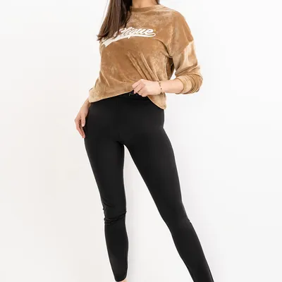 PINKO Leginsy z gumką logowaną w pasie czarne GIRIZ
