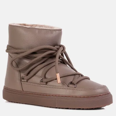 INUIKII Śniegowce Full Leather taupe brązowe