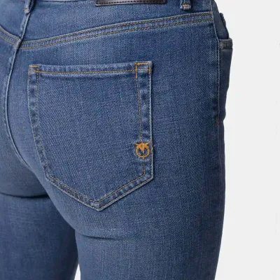PINKO jeansy damskie Flora No Belt Flare niebieskie