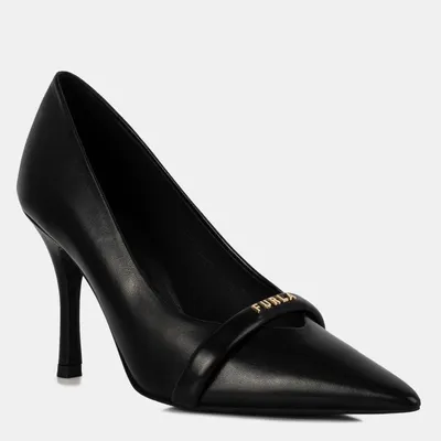 Furla czarne szpilki skórzane Core Decollete T.90 YG59FCD