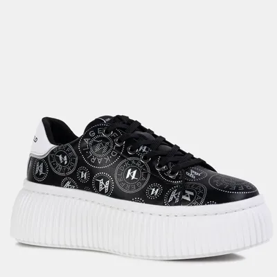 KARL LAGERFELD Sneakersy Kreeper Lo Ring Logo Lthr czarne