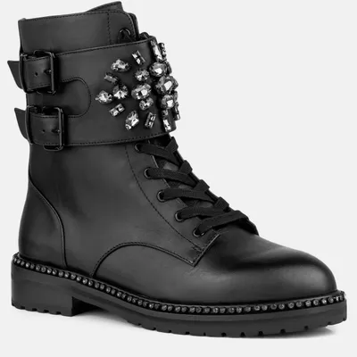 KURT GEIGER Botki z cyrkoniami STOOP Czarne