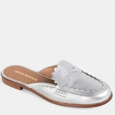 EMPORIO ARMANI Klapki X3A068 XF210 00077 srebrne