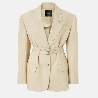 PINKO marynarka oversize Emozioni beżowa