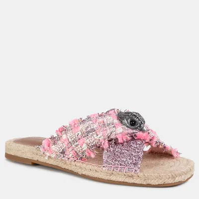 KURT GEIGER Klapki 225-Kensington X Espadrille różowe