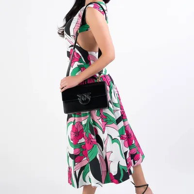 PINKO sukienka maxi w kwiaty z wycięciem na plecach Ambiguo 1