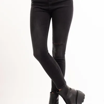 PINKO JEANSY z paskiem skinny fit czarne SUSAN 17 TROUSERS