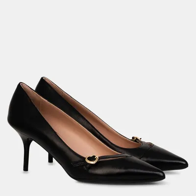 Love Moschino szpilki skórzane Scarpad.Spillo70 czarne