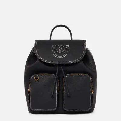 PINKO plecak skórzany Carrie Backpack czarny