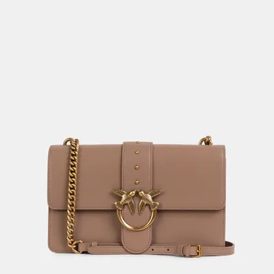 PINKO Torebka beżowa Love One Classic Cl Vitello