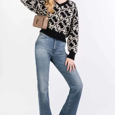Pinko jeansy z efektem sprania Felix Flare