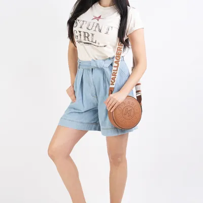 PINKO T-shirt jasny z nadrukiem Terribile Jersey