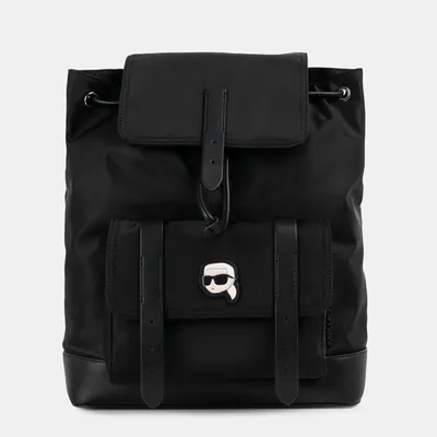 Karl Lagerfeld Plecak K/Ikonik 2.0 Nylon Flap Bp czarny