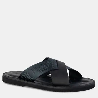 Emporio Armani Klapki Skórzane X4P124 XN787 N975 czarne