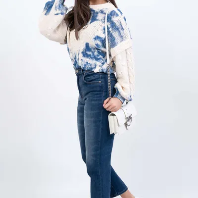 PINKO Jeansy mom fit niebieskie Maddie 26