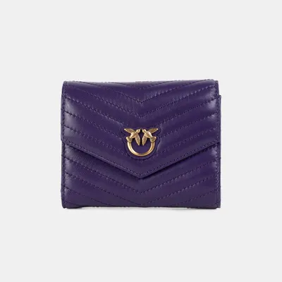 Pinko Portfel fioletowy Compact Wallet M