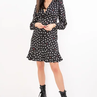 PINKO sukienka mini koszulowa GIUDECCA czarna