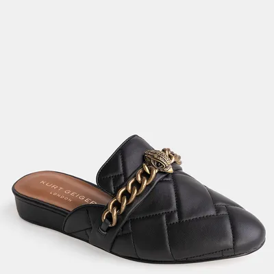 KURT GEIGER klapki z cyrkoniami CHELSEA MULE czarne