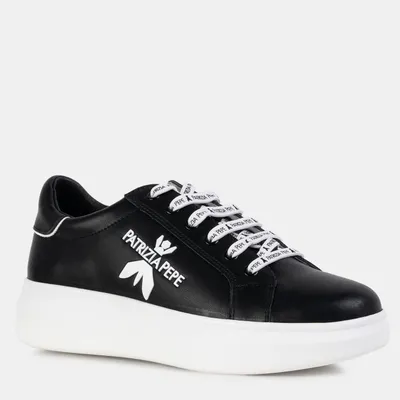 PATRIZIA PEPE Skórzane sneakersy PPJ210.01 czarne