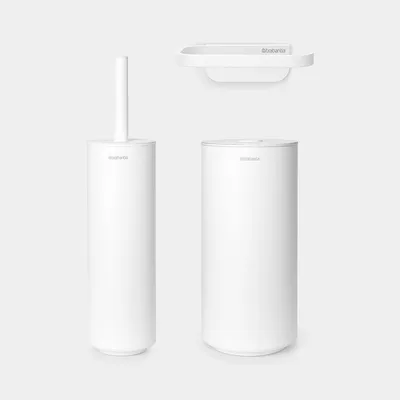 Brabantia - Zestaw akcesoriów toaletowych MindSet Mineral Fresh White