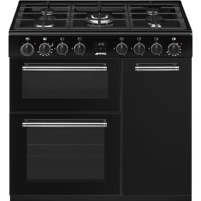 Smeg - Kuchnia wolnostojąca z płytą gazową BG93GMBL