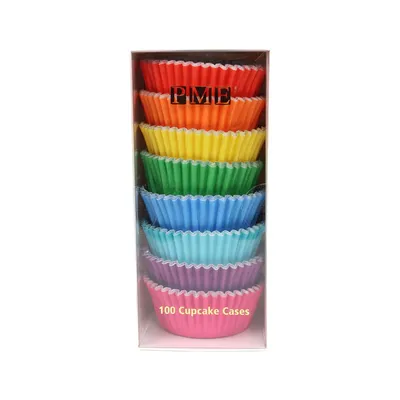 PME Cake - Papilotki do babeczek w kolorach tęczy 100 sztuk