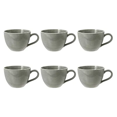 Seltmann Weiden - Zestaw 6 filiżanek do kawy 260ml Beat Color Glaze szary
