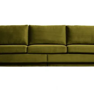 Be Pure - Sofa 3 - osobowa FAME aksamitna (oliwkowa)