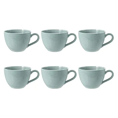 Seltmann Weiden - Zestaw 6 filiżanek do kawy 350ml Beat Color Glaze błękitny