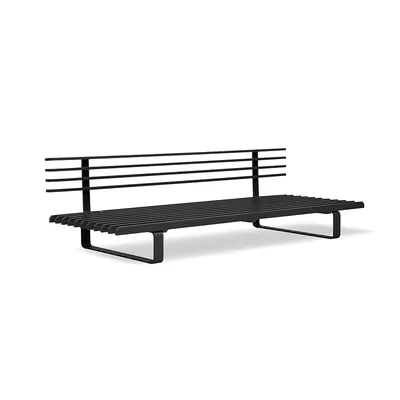 HK Living - aluminiowa sofa zewnętrzna Czarna