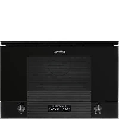 Smeg - Kuchenka mikrofalowa Linea MP122B3 Czarna