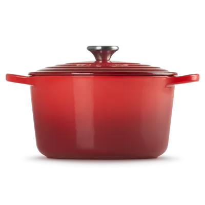 Le Creuset - Głęboka Okrągła Brytfanna Żeliwo 24 cm wiśniowy