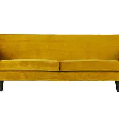 Woood - Sofa Rocco velvet 187 cm (musztardowa)