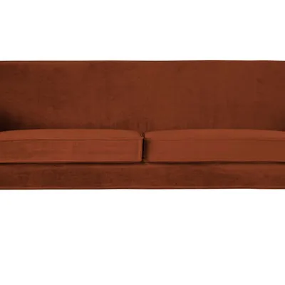 Woood - Sofa Rocco velvet 187 cm (rdzawa)