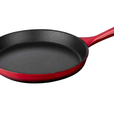 La Cuisine - Patelnia żeliwna z rączką 26cm Czerwona